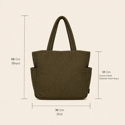 Cynora Fluff Geniş Tote Çanta (1043)