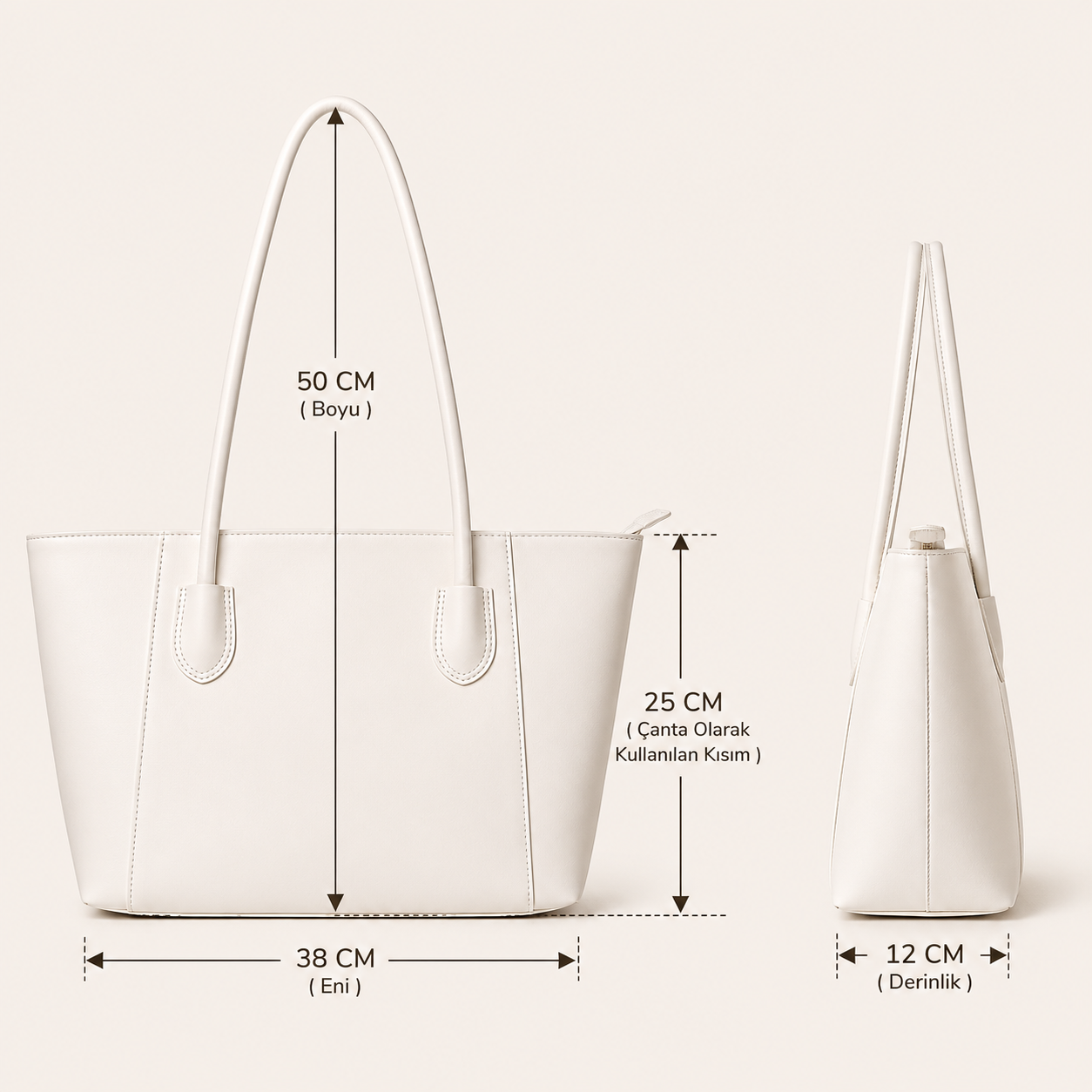 Cynora Comfort Geniş Shopper Çanta (1030)