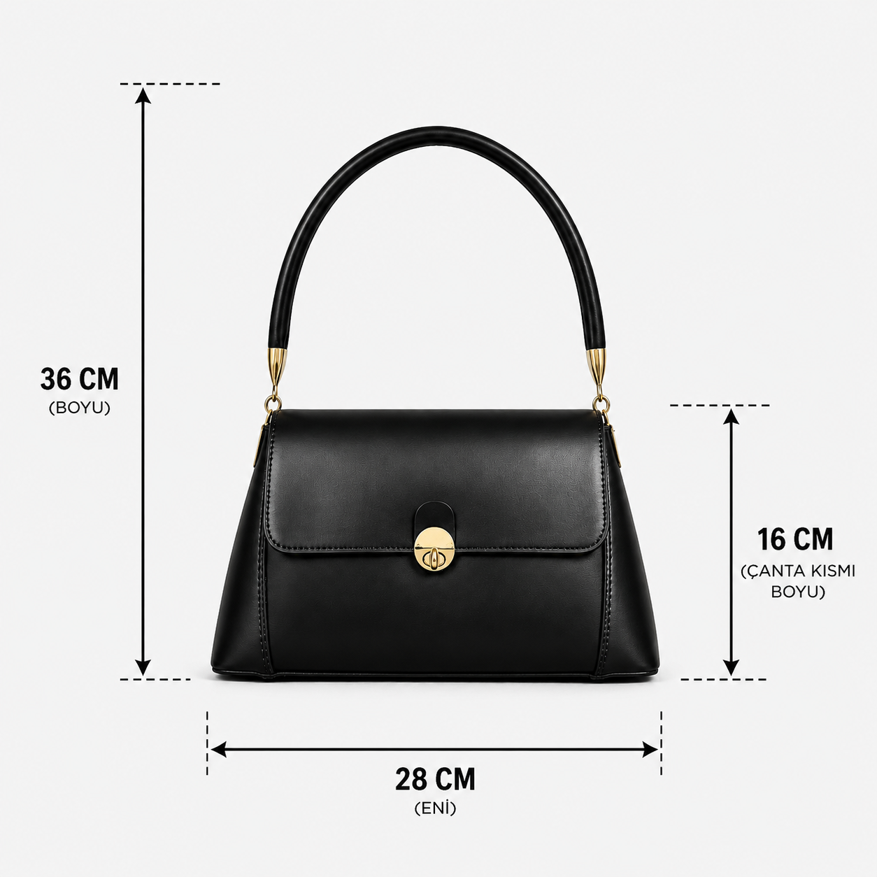 Cynora Elegance Metal Detaylı Kol Çantası {1045}