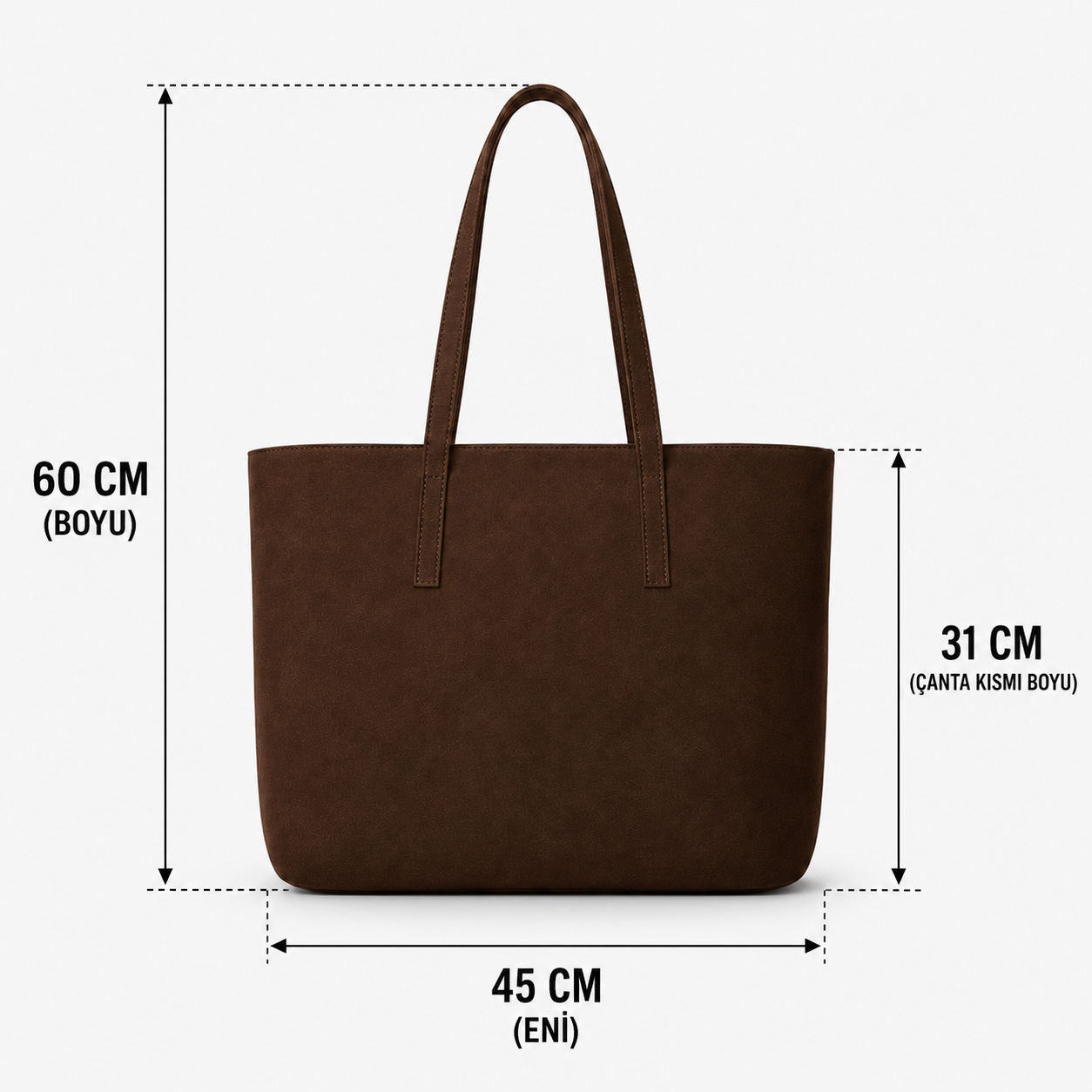 Cynora Suede Touch / Matte Sade Kol Çantası {1047}