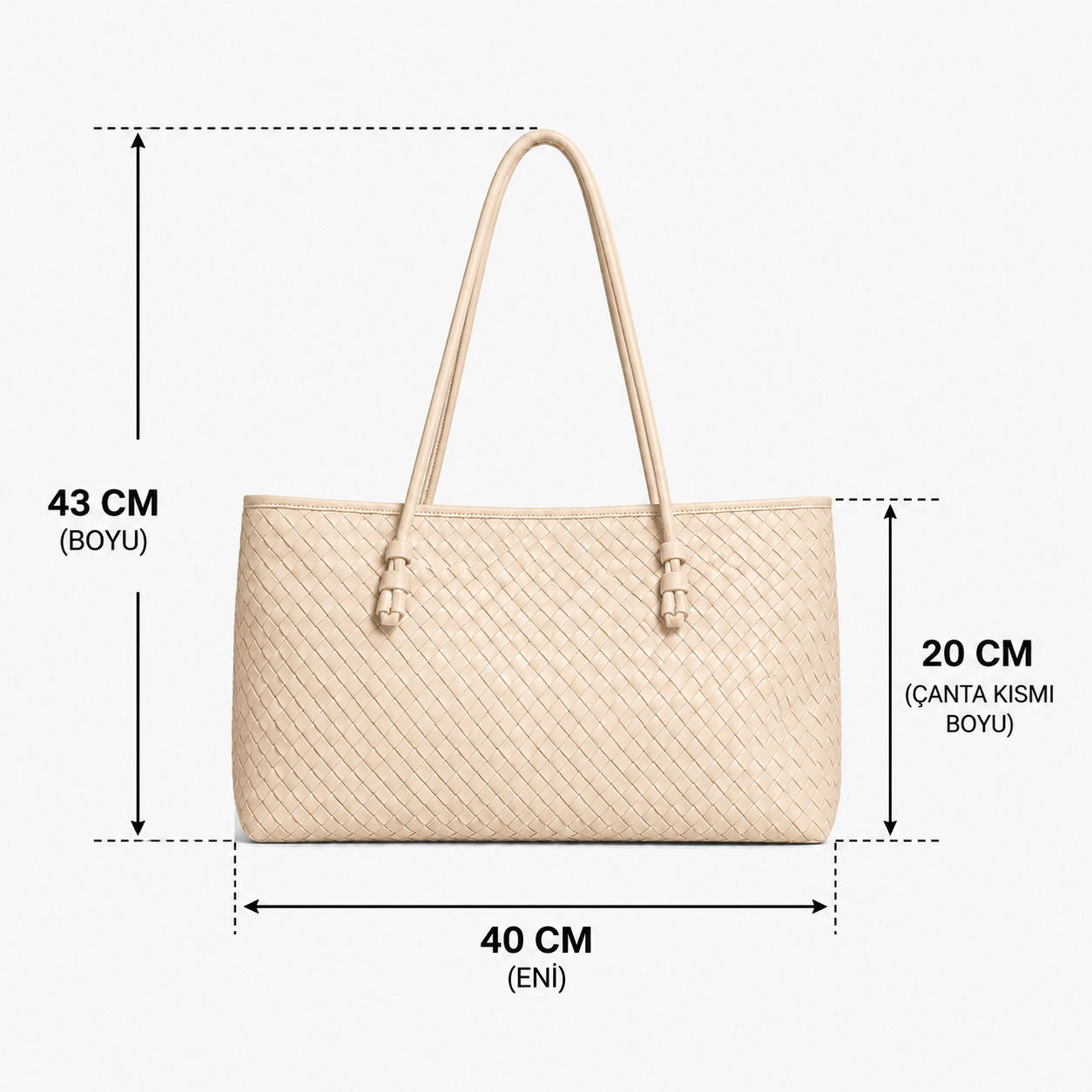 Cynora Knit Örgü Detaylı Askılı Omuz Çantası {1048}