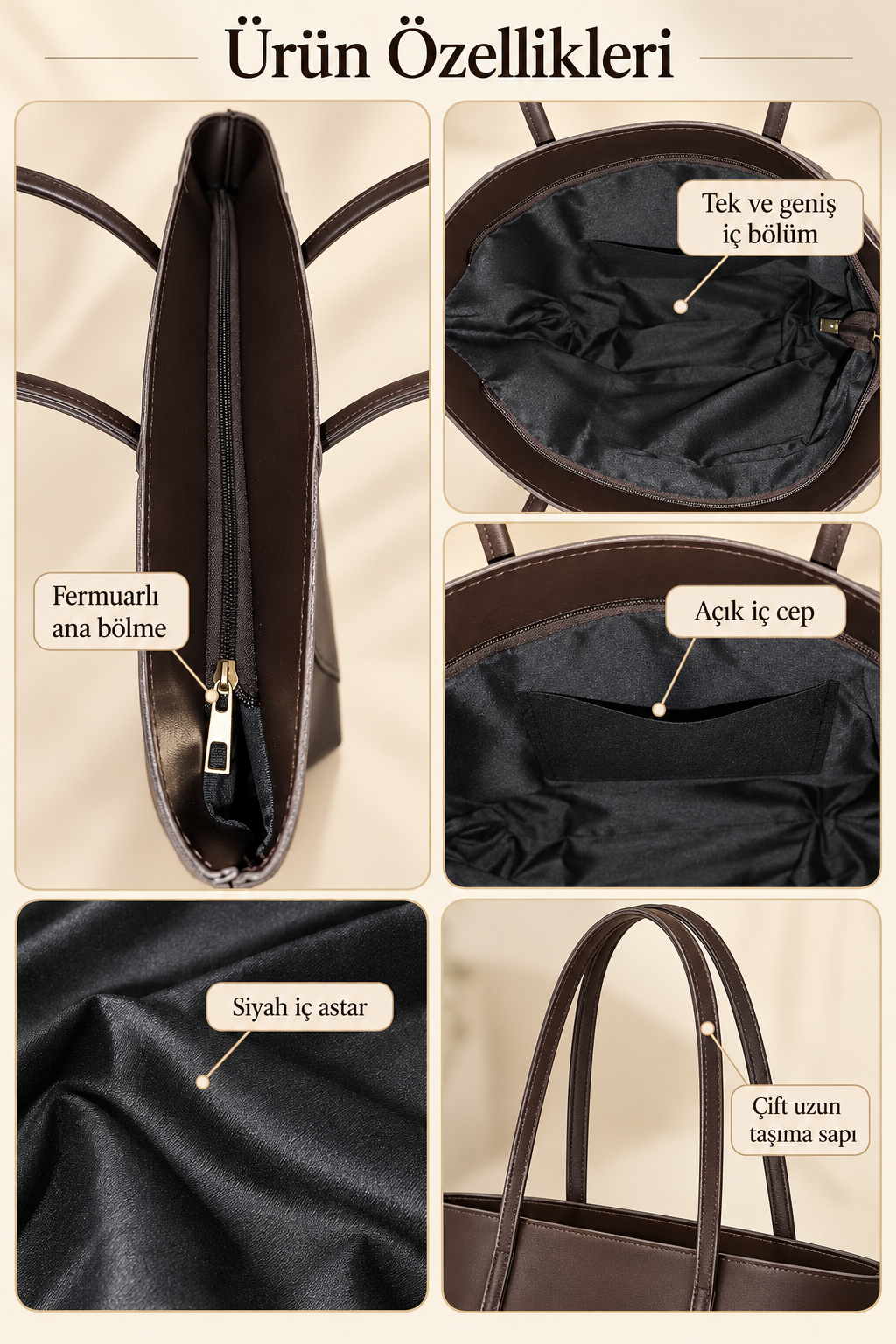 Cynora Comfort Geniş Shopper Çanta (1030)